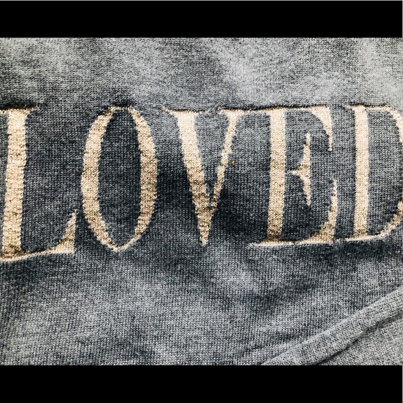 WHBM Cashmere Blend Ruffle “Loved” Sweater - Picture 4 of 6